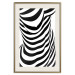 Poster Zebra Woman - abstraction with a female silhouette in black and white stripes 117169 additionalThumb 19