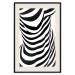 Poster Zebra Woman - abstraction with a female silhouette in black and white stripes 117169 additionalThumb 18
