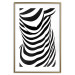Poster Zebra Woman - abstraction with a female silhouette in black and white stripes 117169 additionalThumb 16