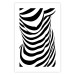 Poster Zebra Woman - abstraction with a female silhouette in black and white stripes 117169 additionalThumb 25