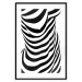 Poster Zebra Woman - abstraction with a female silhouette in black and white stripes 117169 additionalThumb 15