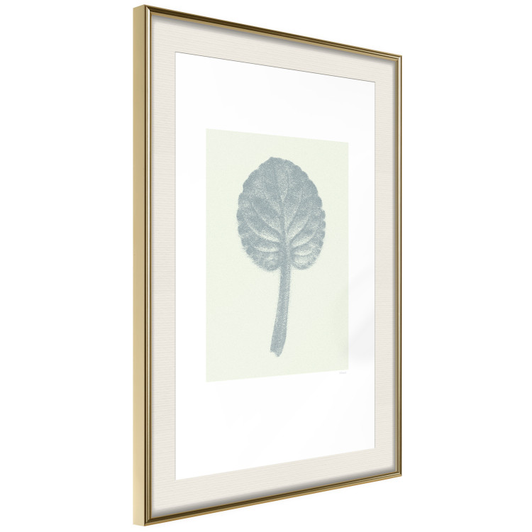 Wall Poster Pastel Beauty - simple composition with a leaf in light colors 117769 additionalImage 2