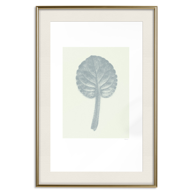 Wall Poster Pastel Beauty - simple composition with a leaf in light colors 117769 additionalImage 21