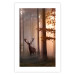 Poster Morning - wild deer among forest trees against the backdrop of an autumn landscape 120469 additionalThumb 19