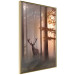Poster Morning - wild deer among forest trees against the backdrop of an autumn landscape 120469 additionalThumb 14