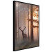 Poster Morning - wild deer among forest trees against the backdrop of an autumn landscape 120469 additionalThumb 10