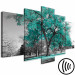 Canvas Print Autumn in the Park (5 Parts) Wide Turquoise 122769 additionalThumb 6