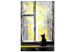 Canvas Art Print Longing Kitty (1 Part) Vertical Yellow 123069