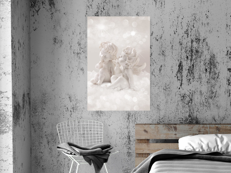 Poster Love in the Clouds - boy and girl as angels in the clouds 124969 additionalImage 21