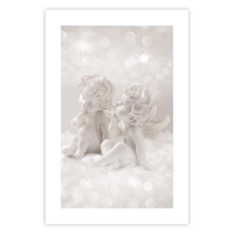 Poster Love in the Clouds - boy and girl as angels in the clouds 124969 additionalImage 18