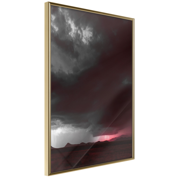 Wall Poster Restlessness - landscape with dark clouds against a stormy lightning background 125869 additionalImage 12