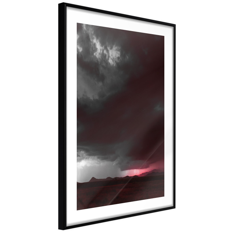 Wall Poster Restlessness - landscape with dark clouds against a stormy lightning background 125869 additionalImage 11