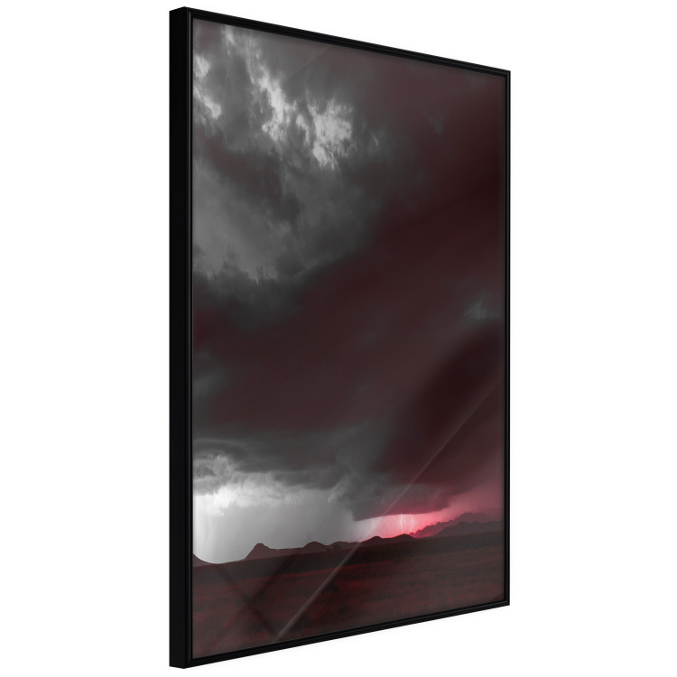Wall Poster Restlessness - landscape with dark clouds against a stormy lightning background 125869 additionalImage 10