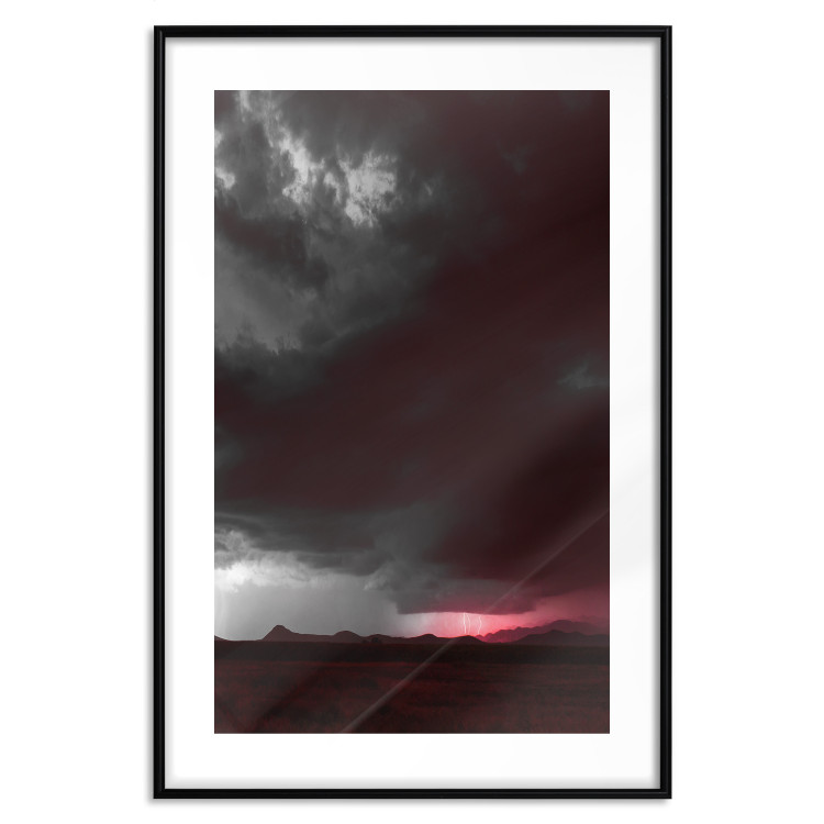 Wall Poster Restlessness - landscape with dark clouds against a stormy lightning background 125869 additionalImage 15