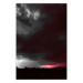 Wall Poster Restlessness - landscape with dark clouds against a stormy lightning background 125869