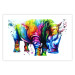 Wall Poster Colorful Rhinoceros - abstract multicolored animal on a white background 126969 additionalThumb 19
