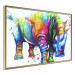 Wall Poster Colorful Rhinoceros - abstract multicolored animal on a white background 126969 additionalThumb 12