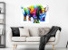 Wall Poster Colorful Rhinoceros - abstract multicolored animal on a white background 126969 additionalThumb 2