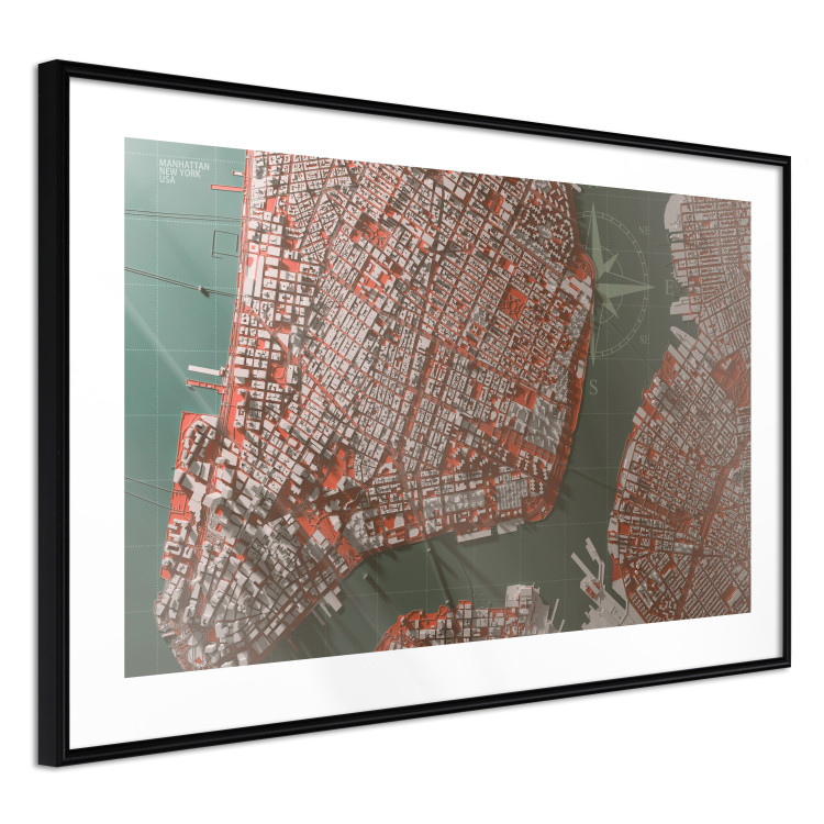 Poster Let's Meet in Manhattan - map fragment of New York City 131769 additionalImage 8
