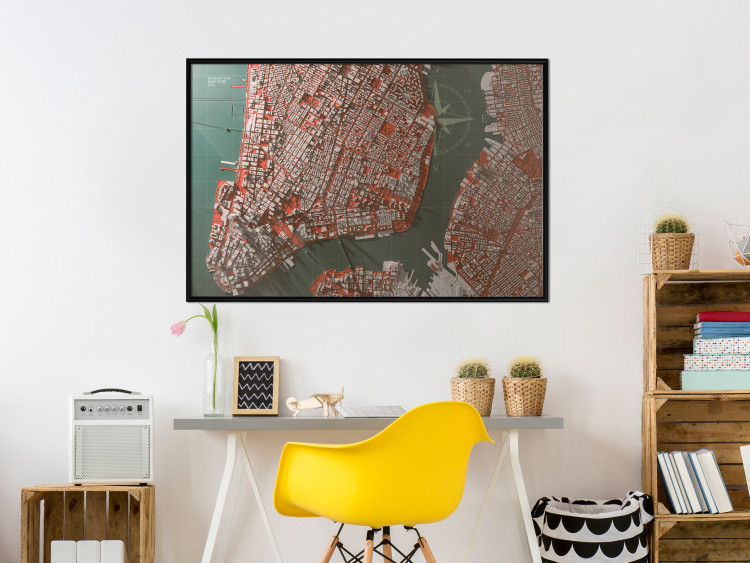 Poster Let's Meet in Manhattan - map fragment of New York City 131769 additionalImage 6