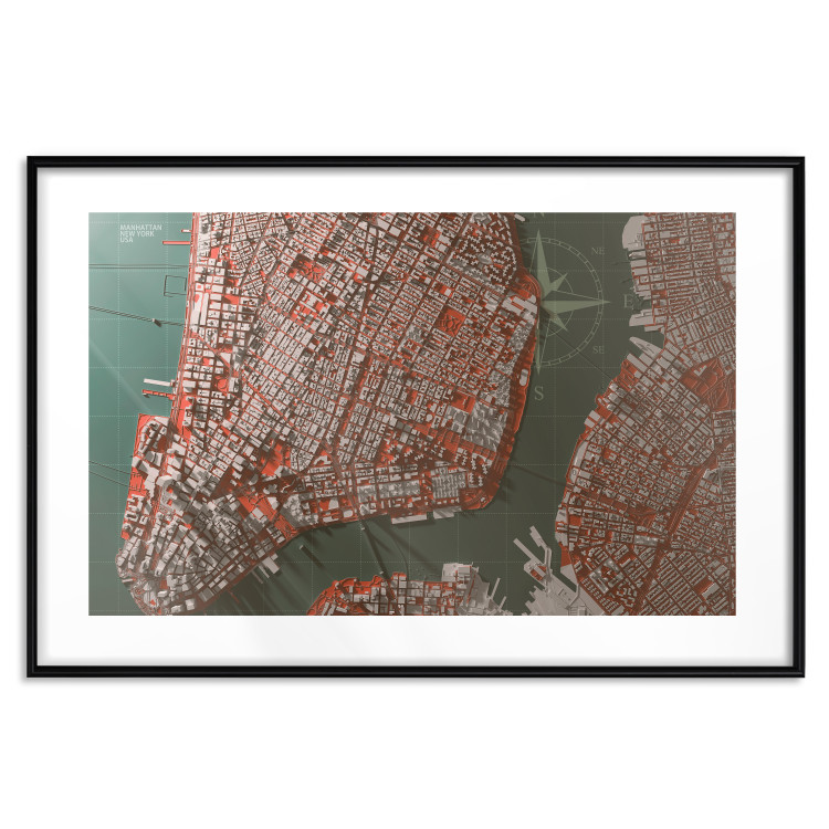Poster Let's Meet in Manhattan - map fragment of New York City 131769 additionalImage 17
