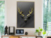 Poster Golden Antlers - abstract figure resembling a deer with golden details 132269 additionalThumb 5
