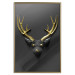 Poster Golden Antlers - abstract figure resembling a deer with golden details 132269 additionalThumb 18