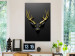 Poster Golden Antlers - abstract figure resembling a deer with golden details 132269 additionalThumb 2