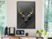 Poster Golden Antlers - abstract figure resembling a deer with golden details 132269 additionalThumb 4