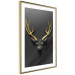 Poster Golden Antlers - abstract figure resembling a deer with golden details 132269 additionalThumb 7