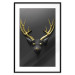 Poster Golden Antlers - abstract figure resembling a deer with golden details 132269 additionalThumb 16