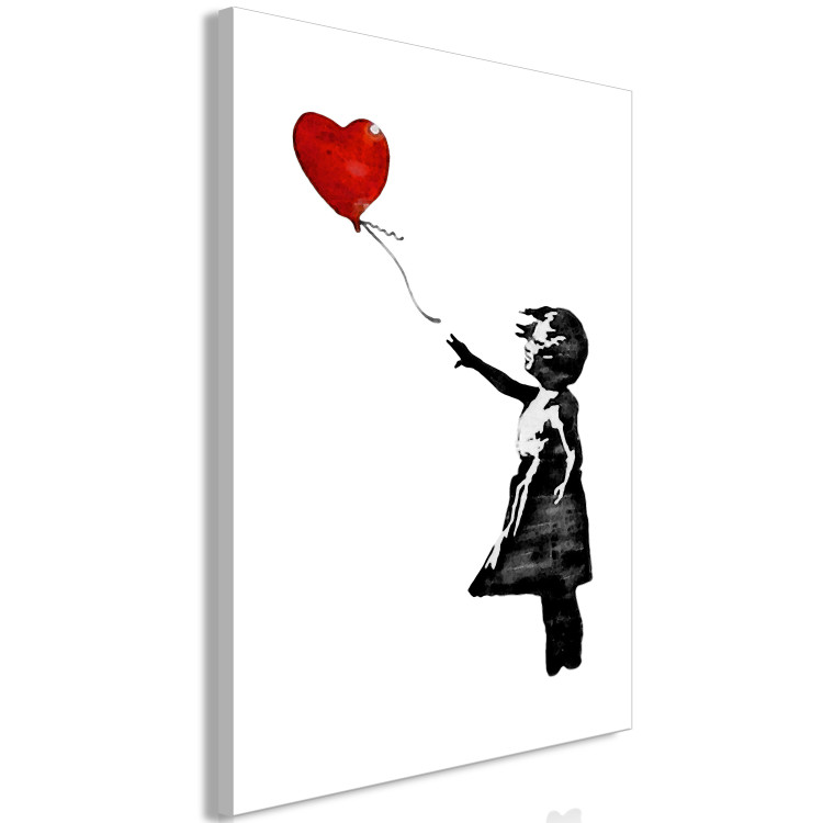 Canvas Print Banksy: Girl with Balloon (1 Part) Vertical 132469 additionalImage 2