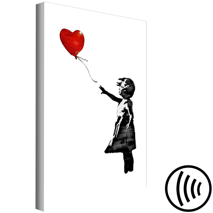 Canvas Print Banksy: Girl with Balloon (1 Part) Vertical 132469 additionalImage 6