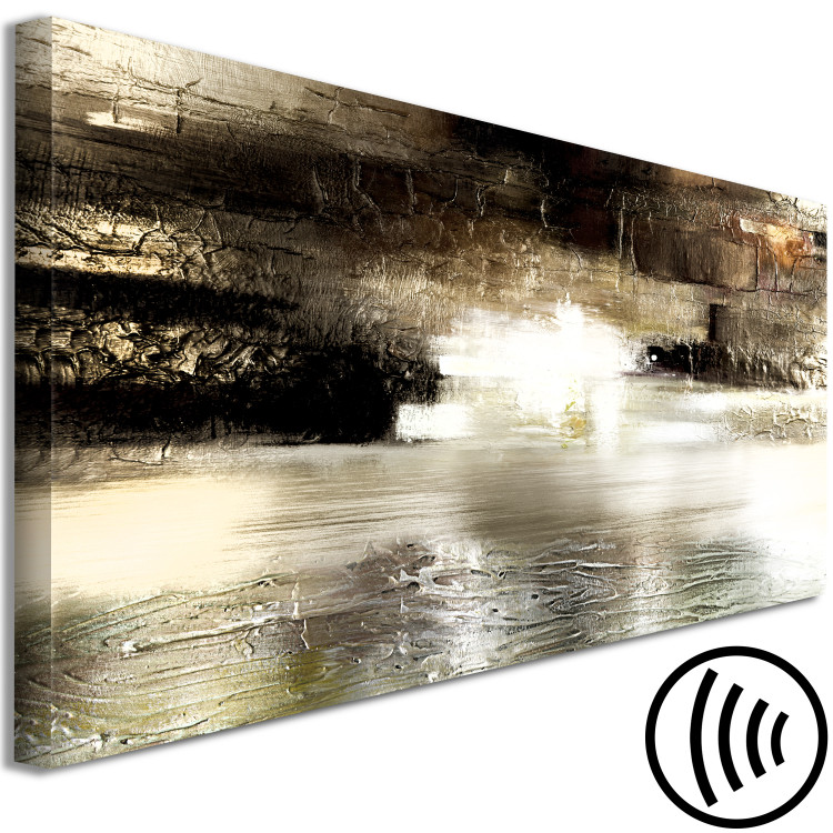 Canvas Art Print Midwinter (1-piece) Narrow - abstract with artistic texture 134369 additionalImage 6