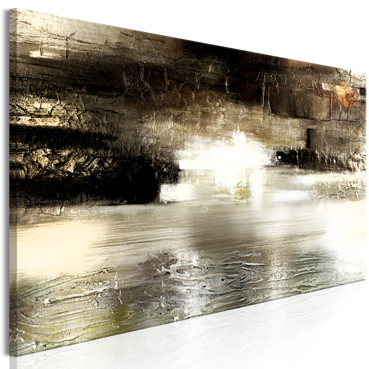 Canvas Art Print Midwinter (1-piece) Narrow - abstract with artistic texture 134369 additionalImage 2