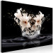 Canvas Art Print Lilies (1-piece) - transparent water and white flowers on a black background 143869 additionalThumb 2