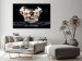 Canvas Art Print Lilies (1-piece) - transparent water and white flowers on a black background 143869 additionalThumb 3