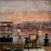 Wall Mural Twilight at the lake with a boat - landscape of a sunset over water 144669 additionalThumb 4