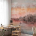 Wall Mural Twilight at the lake with a boat - landscape of a sunset over water 144669
