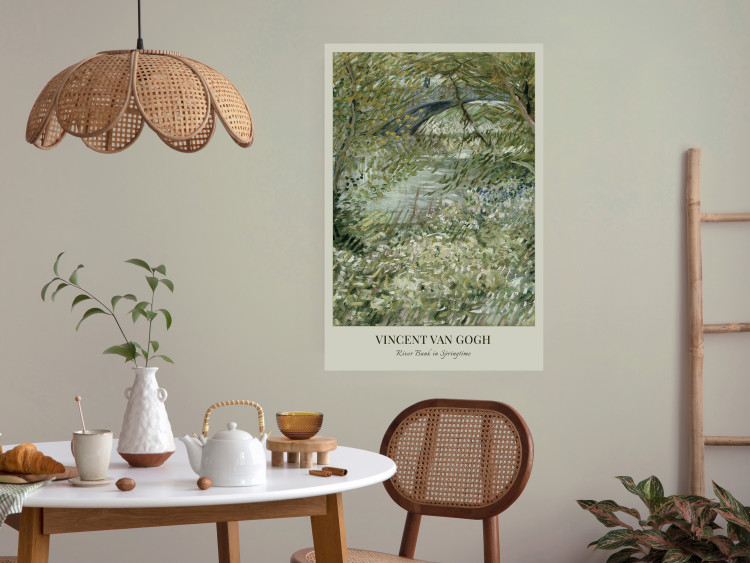 Poster Van Gogh Reproduction - The Riverside in Spring in Shades of Green 150069 additionalImage 12