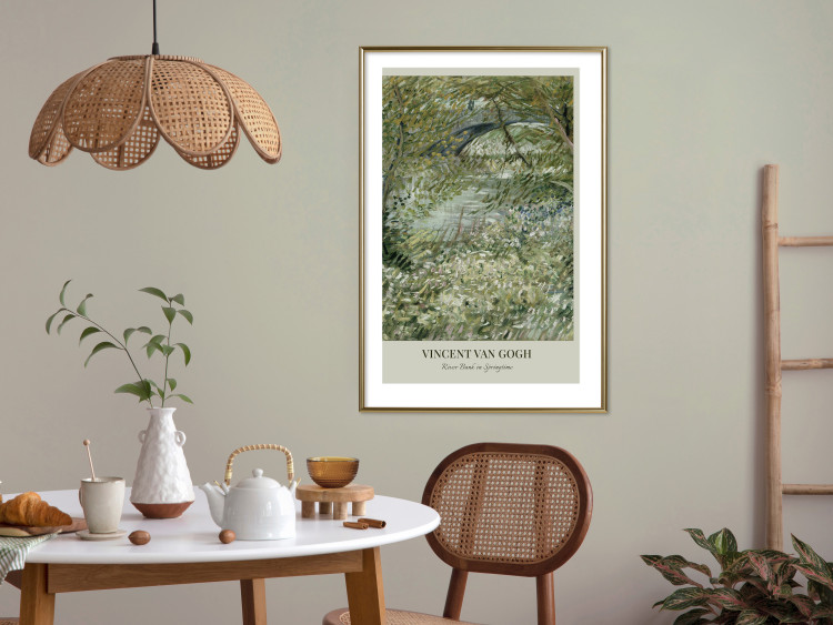 Poster Van Gogh Reproduction - The Riverside in Spring in Shades of Green 150069 additionalImage 16