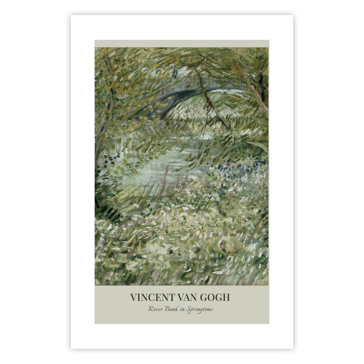 Poster Van Gogh Reproduction - The Riverside in Spring in Shades of Green 150069 additionalImage 16