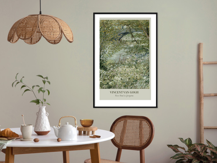 Poster Van Gogh Reproduction - The Riverside in Spring in Shades of Green 150069 additionalImage 13