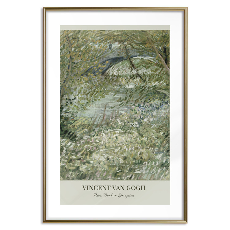 Poster Van Gogh Reproduction - The Riverside in Spring in Shades of Green 150069 additionalImage 18