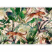 Wall Mural Predators in the Jungle - Cheetahs Jumping Among Exotic Vegetation 150969 additionalThumb 1
