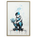 Wall Poster Blue Graffiti - A Boy With a Bouquet Inspired by Banksy’s Style 151769 additionalThumb 14
