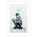 Wall Poster Blue Graffiti - A Boy With a Bouquet Inspired by Banksy’s Style 151769 additionalThumb 13