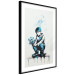 Wall Poster Blue Graffiti - A Boy With a Bouquet Inspired by Banksy’s Style 151769 additionalThumb 9