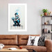 Wall Poster Blue Graffiti - A Boy With a Bouquet Inspired by Banksy’s Style 151769 additionalThumb 10