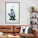 Wall Poster Blue Graffiti - A Boy With a Bouquet Inspired by Banksy’s Style 151769 additionalThumb 7